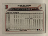 #15 Jose Iglesias 13/99 Boston Red Sox 2022 Topps Series One Baseball Card MLB