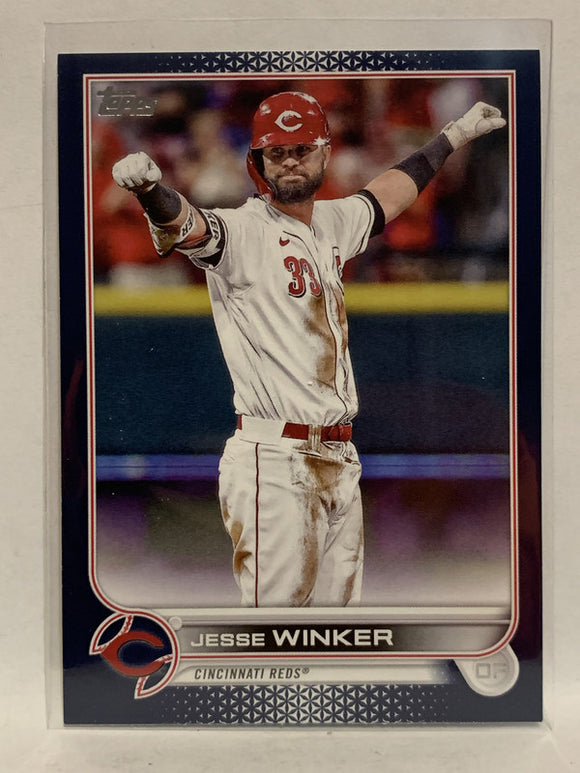 #81 Jesse Winker Royal Blue Cincinnati Reds 2022 Topps Series One Baseball Card MLB