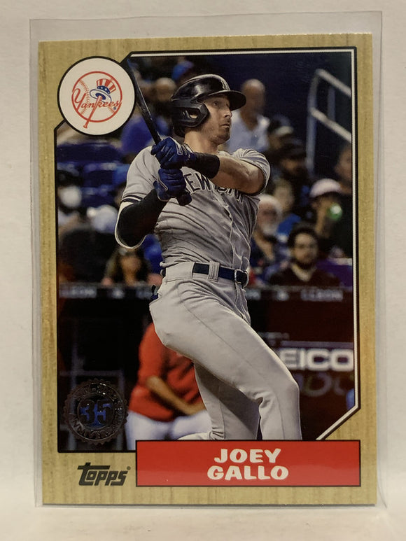 #T87-89 Joey Gallo New York Yankees 2022 Topps Series One Baseball Card MLB
