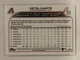 #275 Ketel Marte Arizona Diamondbacks 2022 Topps Series One Baseball Card MLB