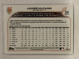 #256 James McCunn New York Mets 2022 Topps Series One Baseball Card MLB