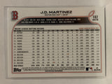 #182 J.D. Martinez Boston Red Sox 2022 Topps Series One Baseball Card MLB