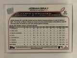 #43 Josiah Gray Rookie Royal Blue Washington Nationals 2022 Topps Series One Baseball Card MLB