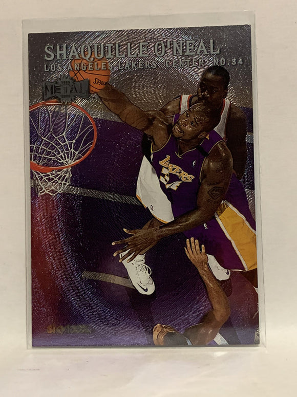 #105 Shaquille O'Neal Los Angeles Lakers 1999-00 Metal Basketball Card NBA