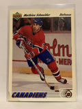 #328 Mathieu Schneider Montreal Canadiens 1991-92 Upper Deck Hockey Card NHL