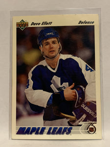 #196 Dave Ellett Toronto Maple Leafs 1991-92 Upper Deck Hockey Card NHL