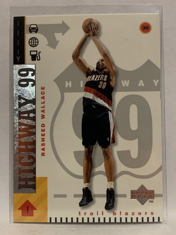 #302 Rasheed Wallace H99 Portland Trail Blazers 1998-99 Upper Deck Basketball Card NBA