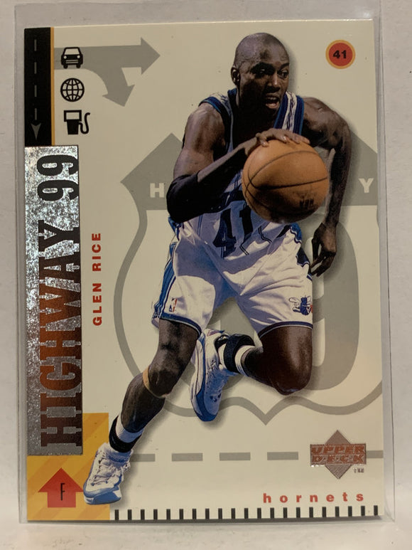 #293 Glen Rice H99 Charlotte Hornets 1998-99 Upper Deck Basketball Card NBA