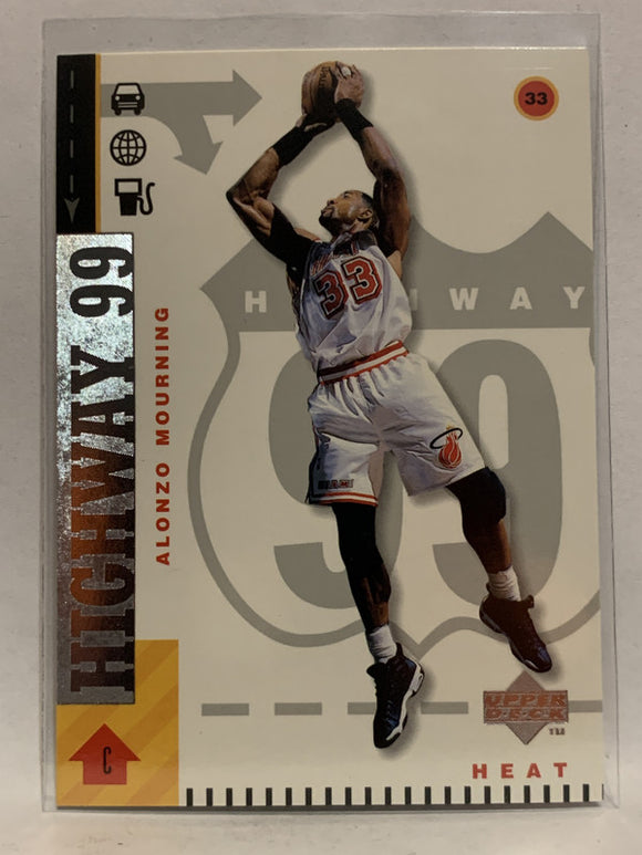 #303 AlonzoMourning H99 Miami Heat 1998-99 Upper Deck Basketball Card NBA