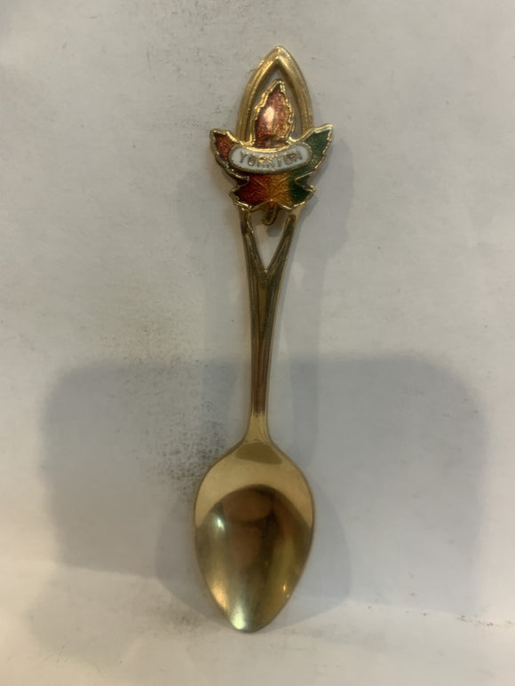 Yorkton Saskatchewan Maple Leaf Souvenir Spoon