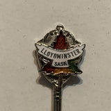 Lloydminster Saskatchewan Maple Leaf Collectable Souvenir Spoon AW