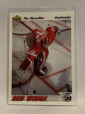 # 129 Tim Cheveldae Detroit Red Wings 1991-92 Upper Deck Hockey Card