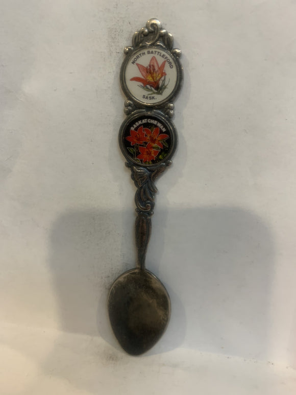 North Battleford Saskatchewan Prairie Lily Souvenir Spoon