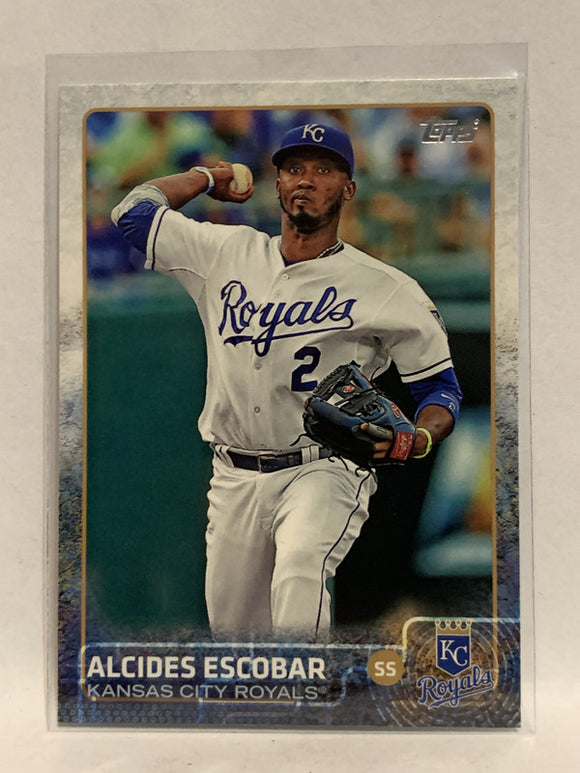 # 137 Alcides Escobar Kansas City Royals 2015 Topps Series One Baseball Card