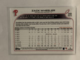 # 249 Zack Wheeler Philadelphia Phillies 2022 Topps Series 1 Baseball Card