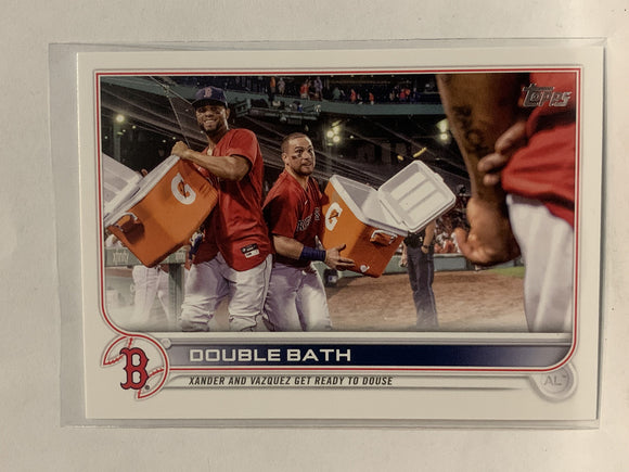 # 229 Double Team Checklist Boston Red Sox 2022 Topps Series 1 Baseball Card