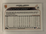 # 330 Jacob DeGrom New York Mets 2022 Topps Series 1 Baseball Card
