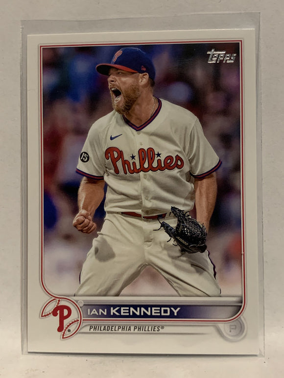 # 102 Ian Kennedy Philadelphia Phillies 2022 Topps Series 1 Baseball Card