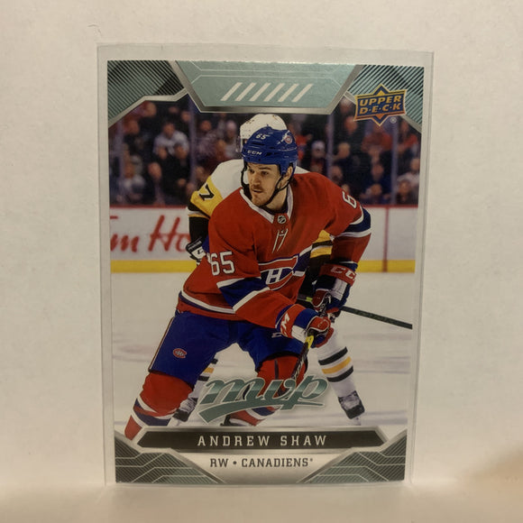 #91 Andrew Shaw Montreal Canadiens 2019-20 Upper Deck MVP Hockey Card LH
