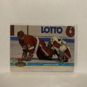 #101 Shawn Burr Detroit Red Wings 1991-92 Topps Stadium Club Hockey Card LK