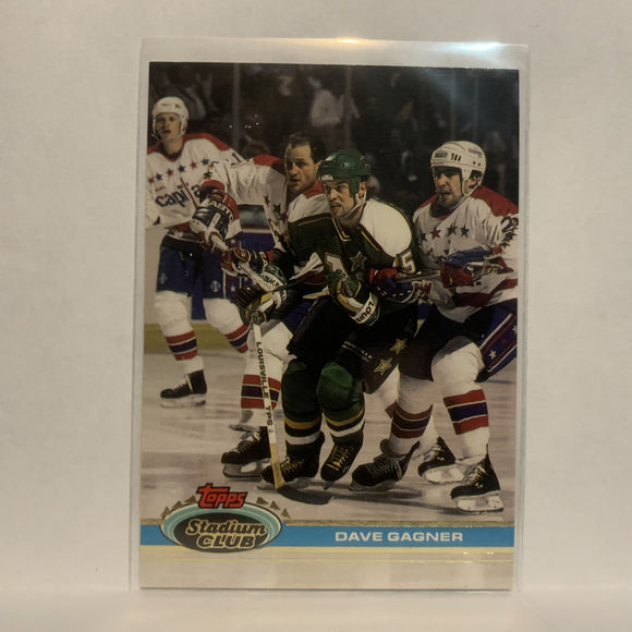 #117 Dave Gagner Minnesota North Stars 1991-92 Topps Stadium Club Hockey Card LK