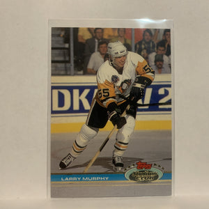 #112 Larry Murphy Pittsburgh Penguins 1991-92 Topps Stadium Club Hockey Card LL