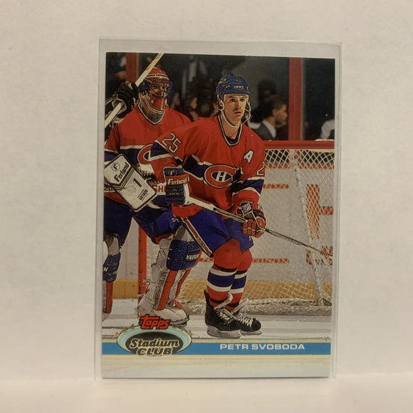 #127 Petr Svoboda Montreal Canadiens 1991-92 Topps Stadium Club Hockey Card LL