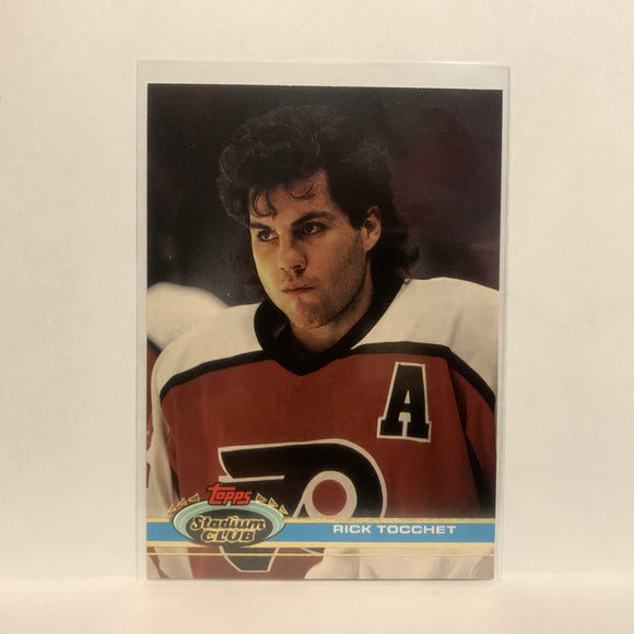 #35 Rick Tocchet Philadelphia Flyers 1991-92 Topps Stadium Club Hockey Card LM