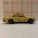 Yellow Taxi Mercedes 450 SEL ©1979 Matchbox AD