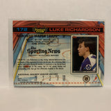 #172 Luke Richardson Toronto Maple Leafs 1991-92 Topps Stadium Club Hockey Card LN