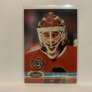 #333 Ed Belfour Chicago Blackhawks 1991-92 Topps Stadium Club Hockey Card LN