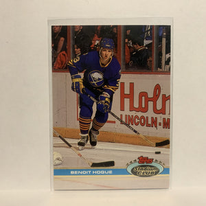 #157 Benoit Hogue Buffalo Sabres 1991-92 Topps Stadium Club Hockey Card LO