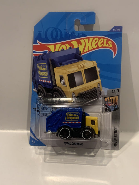 Blue Total Disposal 1/10 HW Metro 2018 55/250 GHB66 Hot Wheels Long Card