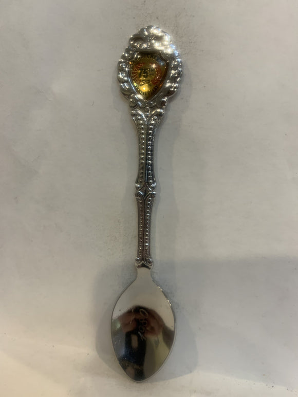 Swan River Manitoba Flower Souvenir Spoon