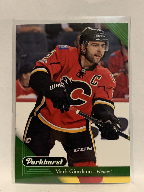 #38 Mark Giordano Calgary Flames 2017-18 Parkhurst Hockey Card