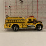 Yellow International Pumper Fire Enginie ©1998 Matchbox Diecast Car GI