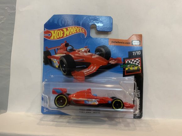 Red Indy 500 Oval HW Race Day 2019 Hot Wheels Short Card New Diecast Cars AA