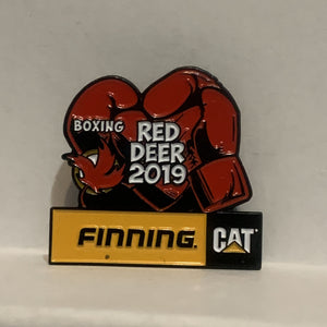 Finning Cat Boxing Red Deer 2019 Lapel Hat Pin