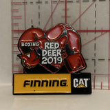 Finning Cat Boxing Red Deer 2019 Lapel Hat Pin