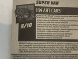 White Super Van HW Art Cars 2018 Hot Wheels Long Card New Diecast Cars AA