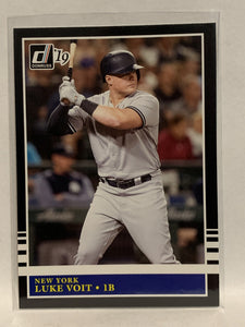 #244 Luke Voit Black New York Yankees 2019 Donruss Baseball Card