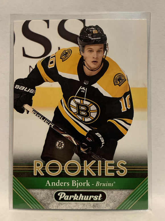 #287 Anders Bjork Rookie Boston Bruins 2017-18 Parkhurst Hockey Card