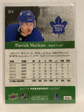 #213 Patrick Marleau Toronto Maple Leafs 2017-18 Parkhurst Hockey Card
