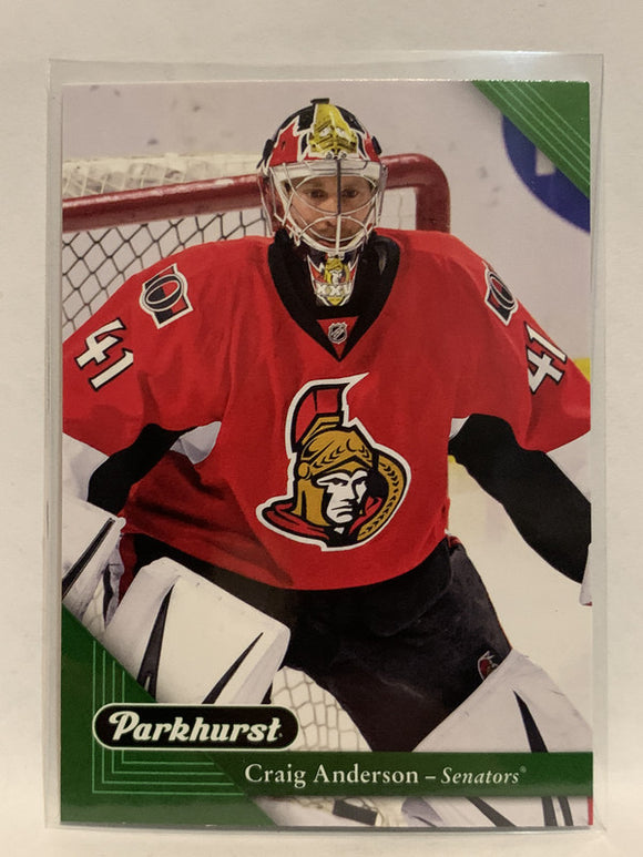 #169 Craig Anderson Ottawa Senators 2017-18 Parkhurst Hockey Card