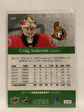 #169 Craig Anderson Ottawa Senators 2017-18 Parkhurst Hockey Card