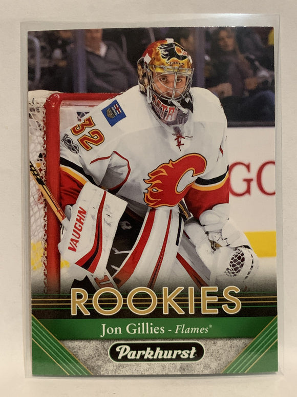 #260 Jon Gillies Rookie Calgary Flames 2017-18 Parkhurst Hockey Card