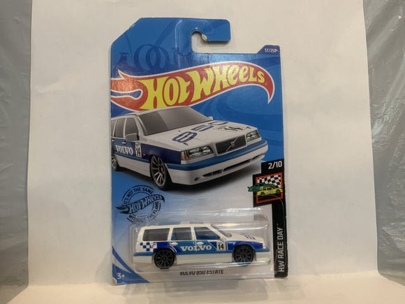 White volvo 850 Estate HW Race Day 2018 Hot Wheels Long Card New Diecast Cars AB