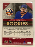 #254 Josh Ho-Sang Rookie Red New York Islanders 2017-18 Parkhurst Hockey Card