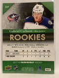 #269 Gabriel Carlsson Rookie Columbus Blue Jackets 2017-18 Parkhurst Hockey Card
