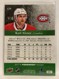 #129 Karl Alzner Montreal Canadiens 2017-18 Parkhurst Hockey Card